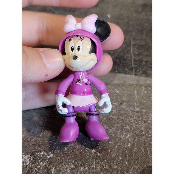 Purple Minnie mouse AS IS race car driver toy figure - Picture 1 of 4